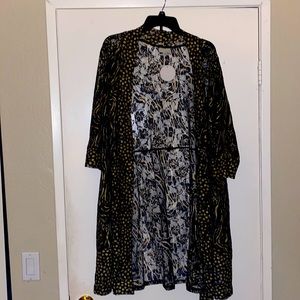 Beautiful never worn black and gold sheer misha knit jacket